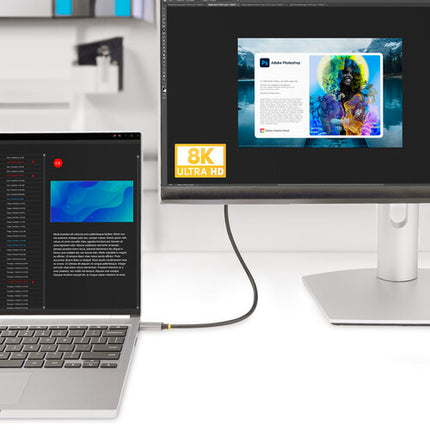 StarTech Adaptador HDMI 2.1 a USB-C 8K 60Hz 3 m Gris Espacial