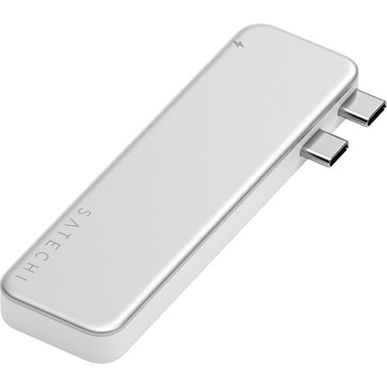 Satechi USB-C Snap Hub para MacBook Neo Plata HDMI 4K60 USB-C PD 45W