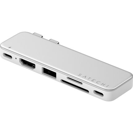 Satechi USB-C Snap Hub para MacBook Neo Plata HDMI 4K60 USB-C PD 45W
