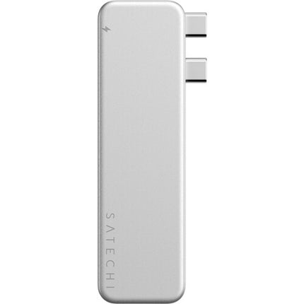 Satechi USB-C Snap Hub para MacBook Neo Plata HDMI 4K60 USB-C PD 45W