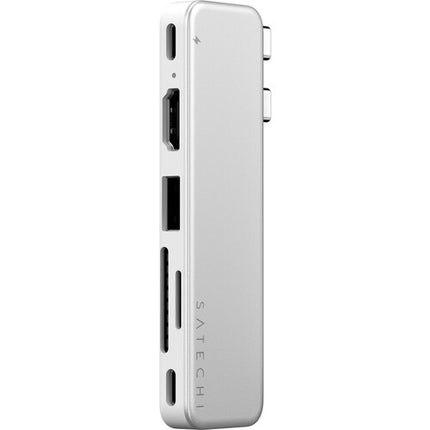 Satechi USB-C Snap Hub para MacBook Neo Plata HDMI 4K60 USB-C PD 45W
