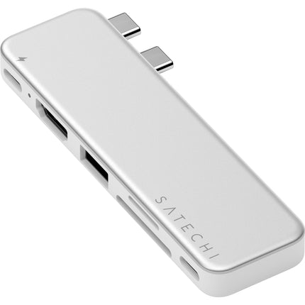 Satechi USB-C Snap Hub para MacBook Neo Plata HDMI 4K60 USB-C PD 45W