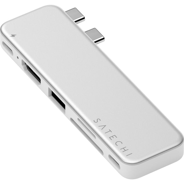Satechi USB-C Snap Hub para MacBook Neo Plata HDMI 4K60 USB-C PD 45W