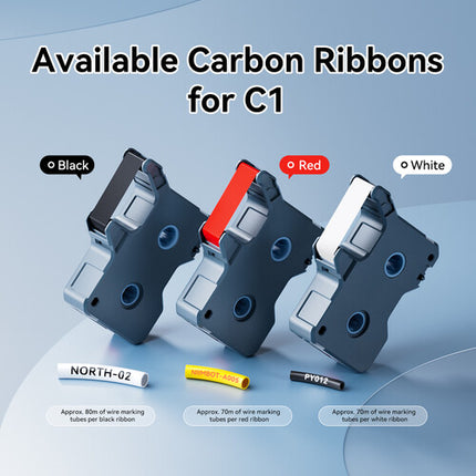 NIIMBOT Cinta Transferencia Térmica para Impresora C1 14.2mm 262.5' Negra