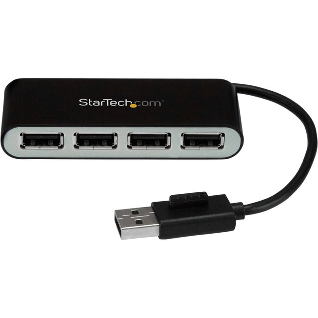 StarTech Hub portátil USB-A 2.0 4 puertos con cable integrado bus-powered