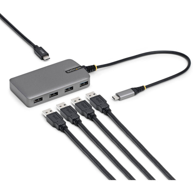 StarTech Hub USB-C a 4 Puertos USB-A 3.2 Gen 1 15W Protección Contra Sobrecarga