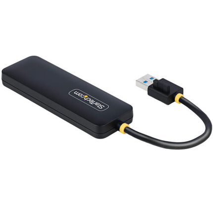 StarTech Hub USB-A 3.2 Gen 1 Mini 4 Puertos Negro con Gestión de Cable