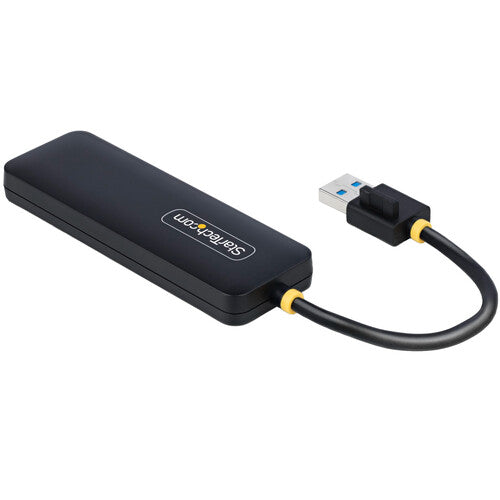 StarTech Hub USB-A 3.2 Gen 1 Mini 4 Puertos Negro con Gestión de Cable