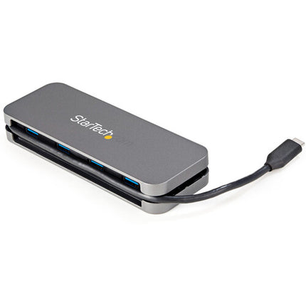 StarTech Hub USB-C 3.2 Gen 1 4 Puertos Negro y Gris con Cable 11"