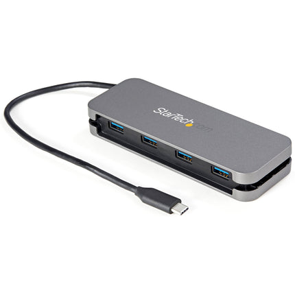 StarTech Hub USB-C 3.2 Gen 1 4 Puertos Negro y Gris con Cable 11"