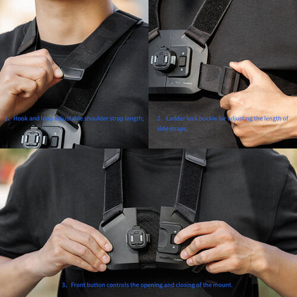 SmallRig Quick Release Soporte de Pecho para Smartphones con Correa Ajustable 30.7-47.25 pulgadas