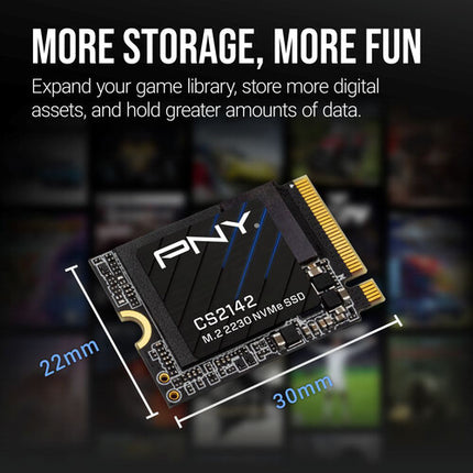 PNY 1TB CS2142 SSD Interno NVMe PCIe 4.0 M.2 2230 4900 MB/s Lectura