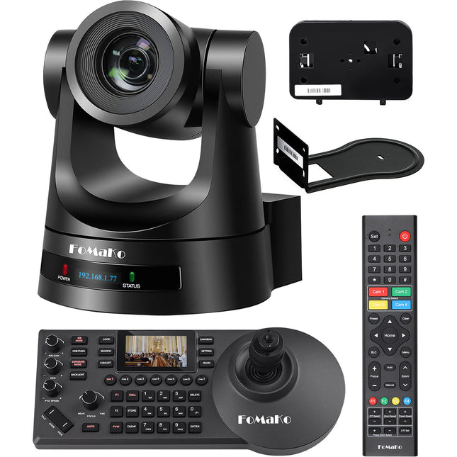 FoMaKo BH301 Cámara PTZ HDMI 30x Zoom Controlador Joystick 3" Display