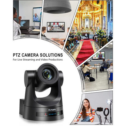 FoMaKo BH301 Cámara PTZ HDMI 30x Zoom Controlador Joystick 3" Display
