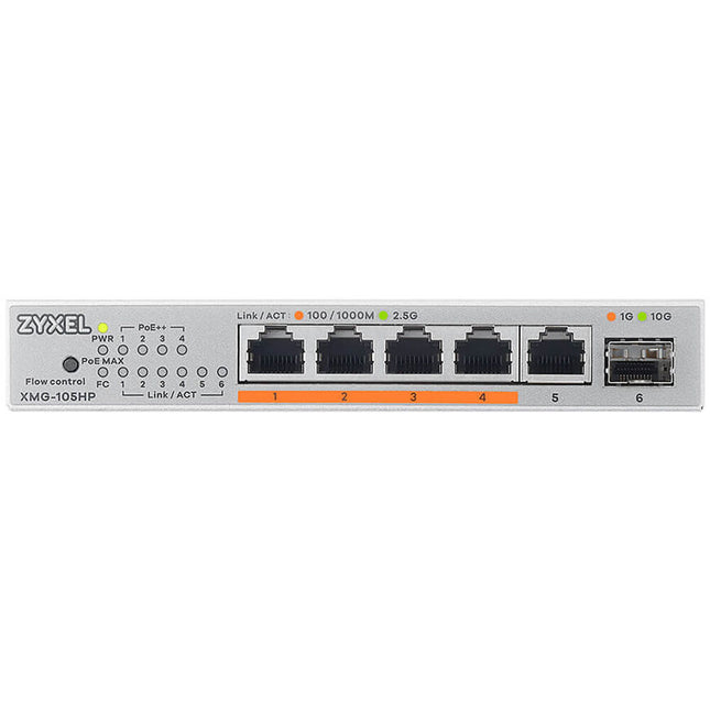 ZyXEL XMG-105HP Switch de Red no Gestionado 5 Puertos 2.5G 70W PoE++