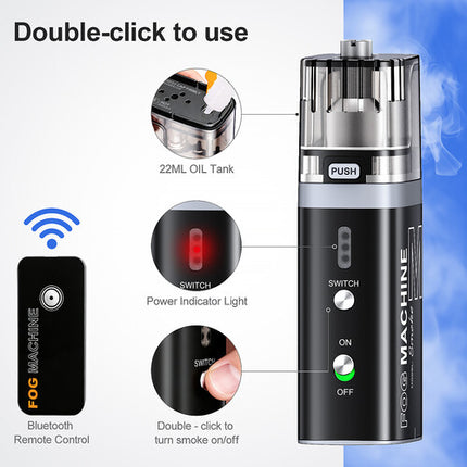 LENSGO Smoke M Máquina de Humo Portátil 22mL Tanque 25 Min Salida