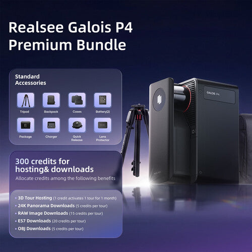 Realsee Technology Galois P4 Escáner 3D LiDAR Alcance 100 m Kit Completo