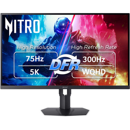 Acer Nitro XV5 Monitor para juegos 27" 5K 75 Hz QHD 300 Hz Dual Mode