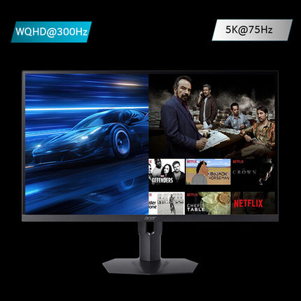 Acer Nitro XV5 Monitor para juegos 27" 5K 75 Hz QHD 300 Hz Dual Mode