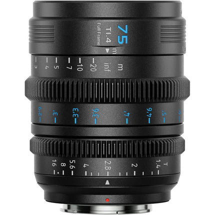 Sirui VP-1 Vision Prime 75mm T1.4 Lente de Cine Full Frame Multimontura con Adaptadores