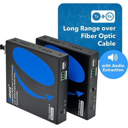 OREI 4K60 HDMI Extensor por Fibra Kit 25 Millas UHD 18 Gb/s