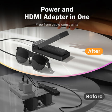 Lemorele HD200 Convertidor HDMI a USB-C portátil 4K UHD 5000 mAh batería