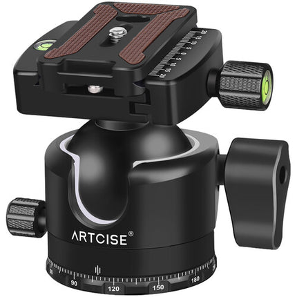 ARTCISE EB50B Cabezal Esférico de Perfil Bajo 50mm Pan 360° Tilt 90°