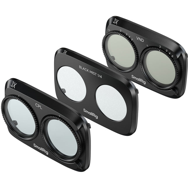 SmallRig Kit de Filtros VND CPL y Difusión para DJI Osmo Pocket 4P 1-5 Stops 1/4 Black Mist