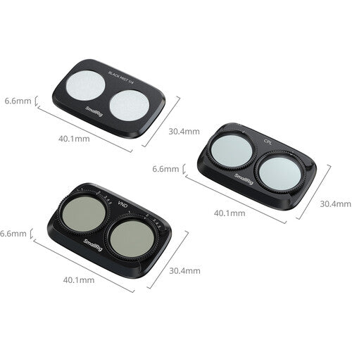 SmallRig Kit de Filtros VND CPL y Difusión para DJI Osmo Pocket 4P 1-5 Stops 1/4 Black Mist