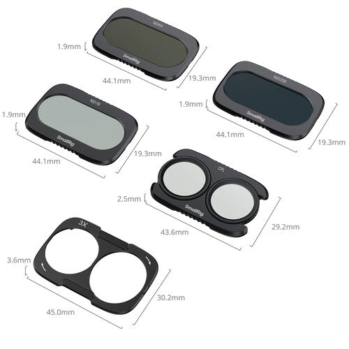 SmallRig Kit de Filtros ND16 ND64 ND256 CPL para DJI Osmo Pocket 4P