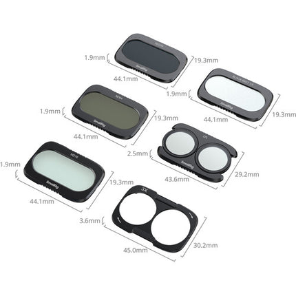 SmallRig Kit de 5 Filtros ND CPL Difusión para DJI Osmo Pocket 4P con ND16 ND64 ND256