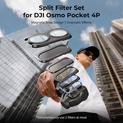 SmallRig Kit de 5 Filtros ND CPL Difusión para DJI Osmo Pocket 4P con ND16 ND64 ND256