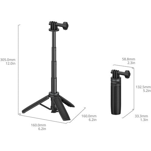 SmallRig Selfie Stick soporte 4 secciones 12 pulgadas trípode plegable aluminio