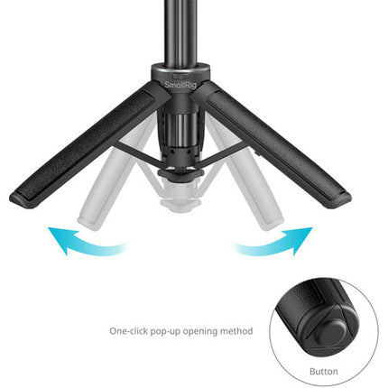 SmallRig Palo Selfie para Insta360 X5 Ace Pro 2 13-30 cm Soporte 3 Puntas Adaptador Rápido