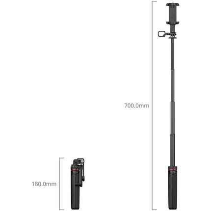 SmallRig VT-17 trípode de viaje multifuncional altura 18 a 70 cm con soporte rotatorio