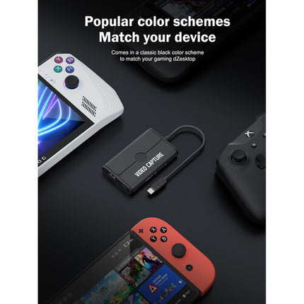 Lemorele Capturadora de Video 1080p60 USB-C con Carga PD 100W