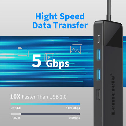 Lemorele TC100 Base USB-C 3 en 1 para conexión múltiple
