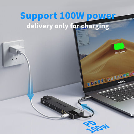 Lemorele TC100 Base USB-C 3 en 1 para conexión múltiple