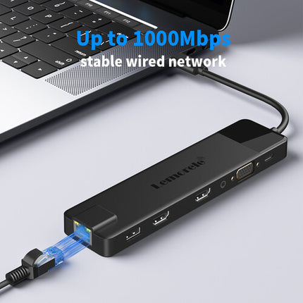 Lemorele TC100 Base USB-C 3 en 1 para conexión múltiple