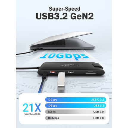 Lemorele TC96 Docking Station 13 en 1 HDMI VGA USB-C 85W PD 10 Gb/s