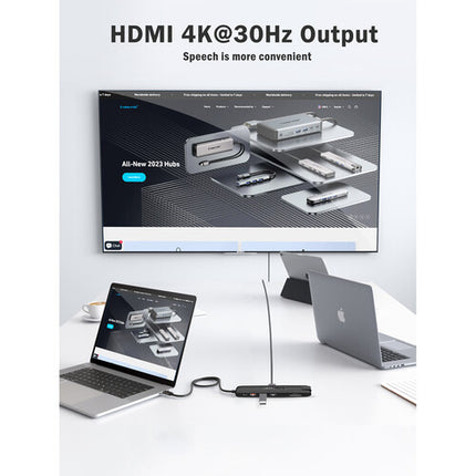 Lemorele TC96 Docking Station 13 en 1 HDMI VGA USB-C 85W PD 10 Gb/s