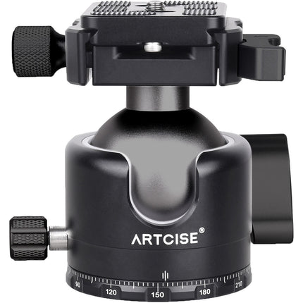 ARTCISE EB50BF Cabeza de Bola Perfil Bajo 50mm Nivel Burbuja 360°