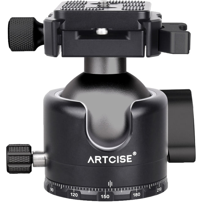 ARTCISE EB50BF Cabeza de Bola Perfil Bajo 50mm Nivel Burbuja 360°