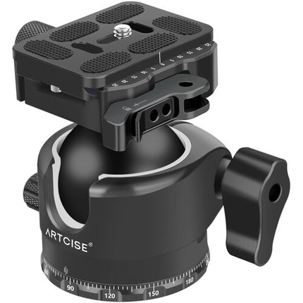 ARTCISE EB50BF Cabeza de Bola Perfil Bajo 50mm Nivel Burbuja 360°