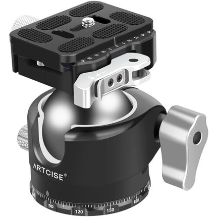 ARTCISE EB50F Cabezal esférico bajo perfil 50mm con palanca de liberación rápida