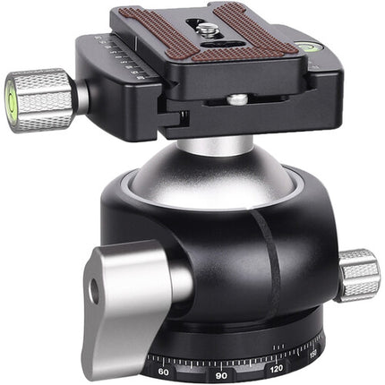 ARTCISE EB50 Cabeza de Bola Perfil Bajo 50mm Giro 360° Inclinación 90° Plata