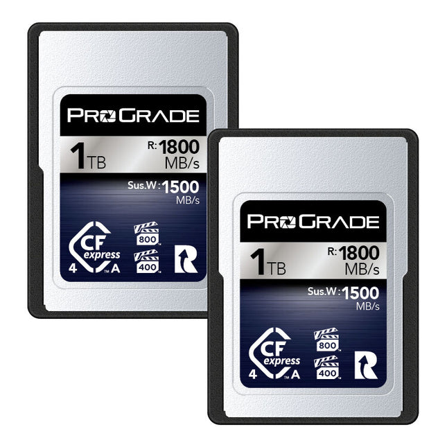 ProGrade Digital 1TB CFexpress 4.0 Tipo A Iridium Tarjeta de Memoria 1800 MBs Lectura 1700 MBs Escritura 2-Pack