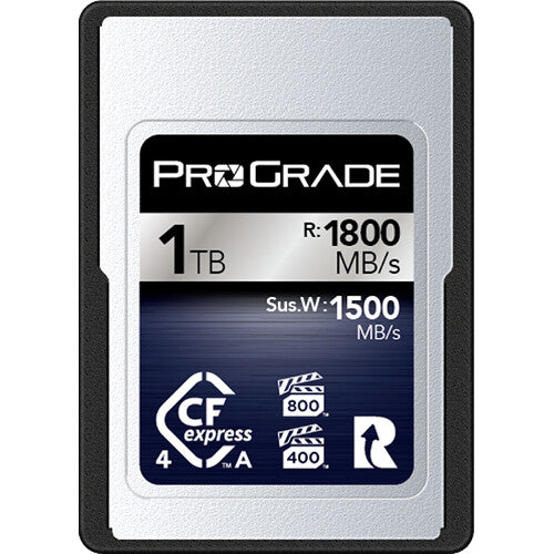 ProGrade Digital 1TB CFexpress 4.0 Tipo A Tarjeta de Memoria Velocidad 1800 MBs Lectura 1700 MBs Escritura Garantía 3 Años