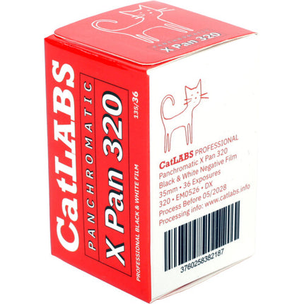 CatLABS X Pan 320 Película Negativa Blanco y Negro 35mm 36 Exposiciones ISO 320