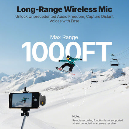 maono WM650 PA3 Kit Micrófono Lavalier Inalámbrico USB-C 1000' Alcance 40h Batería